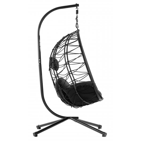 Miami hängstol med dynor - Svart Miami hängstol med dynor - Svart