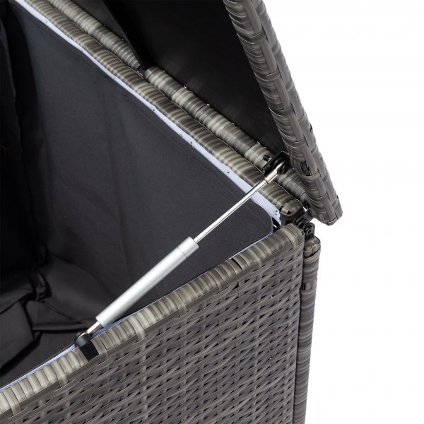 Stor loungegrupp | Tre smarta förvaringsutrymmen | Grå konstrotting Stor loungegrupp | Tre smarta förvaringsutrymmen | Grå konstrotting