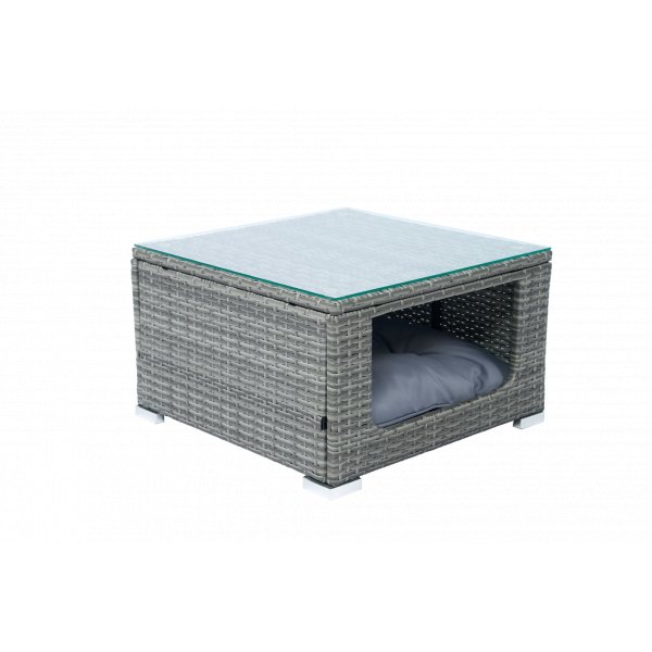 Soffgrupp med dynf�rvaring � H�rnsoffa & bord i gr�tt | Lilla Djursvik