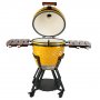 Kamadogrill Ø54 cm | Keramisk kolgrill i Yellow Pineapple-design med termometer Kamadogrill Ø54 cm | Keramisk kolgrill i Yellow Pineapple-design med termometer