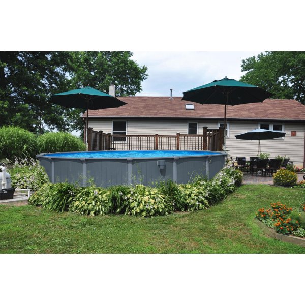 Bestway Hydrium pool ovan mark �7,32 m � 132 cm djup | St�lpool (561RP)