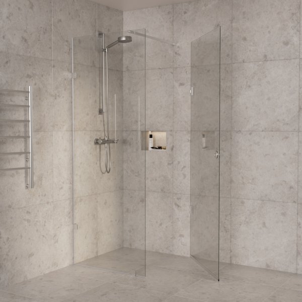 Duschhörna/duschväggar 80x80x210cm | Klarglas med kromdetaljer | Avery Duschhörna/duschväggar 80x80x210cm | Klarglas med kromdetaljer | Avery