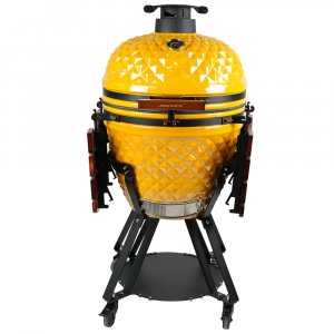 Kamadogrill 55 cm | Keramisk kolgrill i Yellow Pineapple-design med termometer Kamadogrill 55 cm | Keramisk kolgrill i Yellow Pineapple-design med termometer