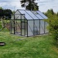 Kundbild V�xthus 7,2m� | Extra h�g odlingsh�jd | 6mm kanalplast | Svart: Excellent greenhouse, easy to...