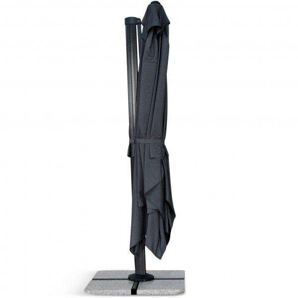 Rektangulrt premiumparasoll 3x4m | Kraftig konstruktion | Gr