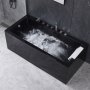 Massagebadkar 170x75cm | Stilren design | BK-002(1700) | Svart Höger