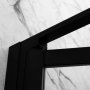 Duschhrna med svarta profiler | 6mm skerhetsglas