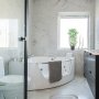 Bubbelbadkar med glasfront & vrmare 140x140cm | BK-006V