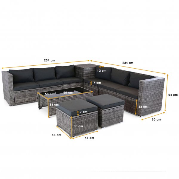 Exklusiv loungegrupp | Inbyggd förvaring | Grå konstrotting | Djursvik Exklusiv loungegrupp | Inbyggd förvaring | Grå konstrotting | Djursvik