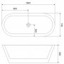 Fristende badkar 160cm | Osticoni