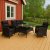Loungegrupp utembler | Svart konstrotting | Rgrund