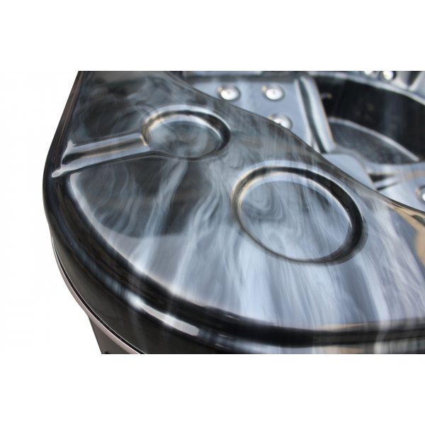 Mimas Spabad Svart | F�r 6 personer | 94 jets | Inklusive lock | LED-belysning | Lyfco