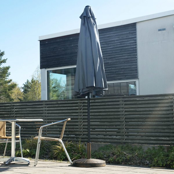 Klassiskt parasoll 3,5m med vev | Inklusive parasollfot | Antracitgrå Klassiskt parasoll 3,5m med vev | Inklusive parasollfot | Antracitgrå