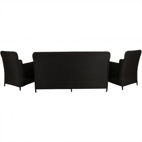 Loungegrupp utembler | Svart konstrotting | Rgrund