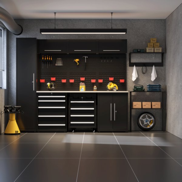 Garageinredning | Komplett f�rvaringssystem | 2750 x 550 x 2300 mm