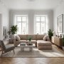 Moby divansoffa m�rkbeige | Lyxig soffa med v�ndbar divan och pocketfj�drar