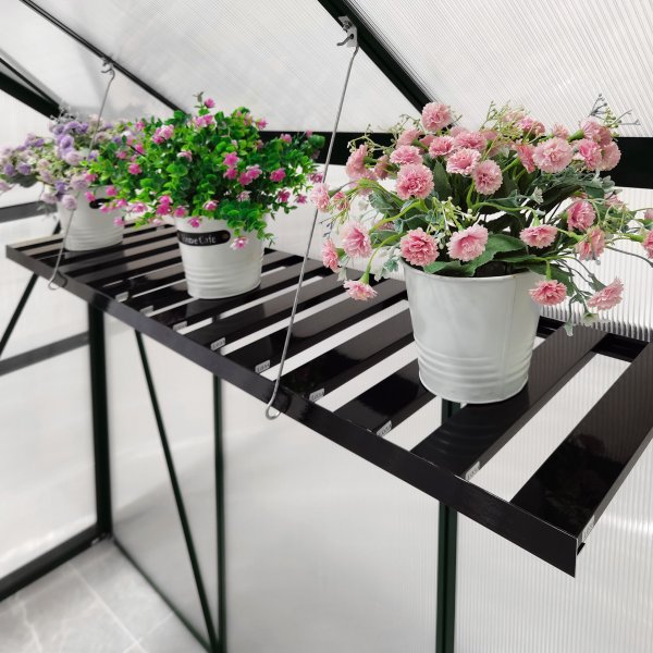 V�ggh�ngd hylla till v�xthus - Aluminium