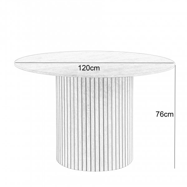 Runt matbord 120 cm i valn�t med plats f�r 4�5 personer | Ludvig
