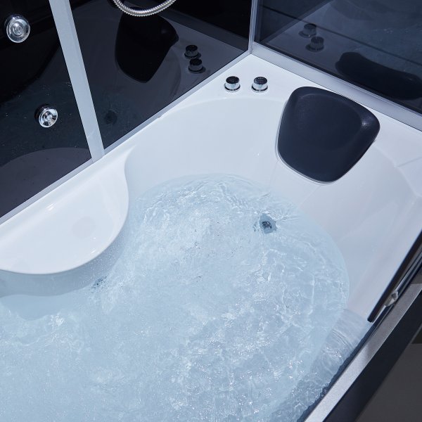 Rektangul�r duschkabin med jacuzzi-badkar