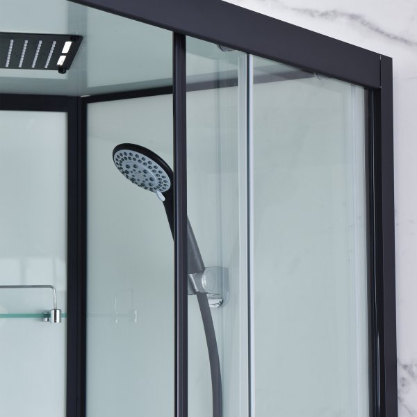 Modern duschkabin med flera strållägen | Svart Modern duschkabin med flera strållägen | Svart