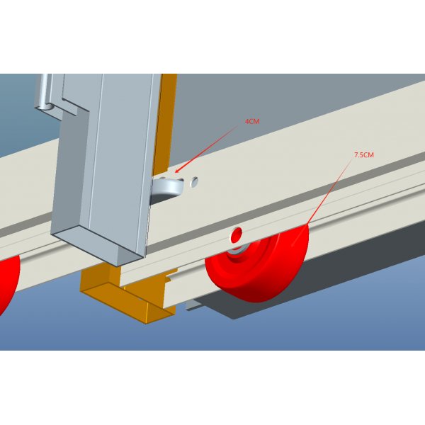 Hjul till pooltak utan skenor