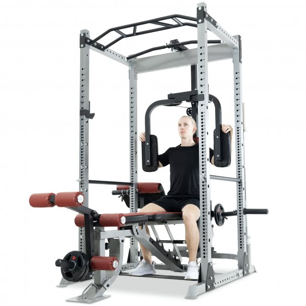 Skivstångsställning med träningsbänk Skivstångsställning med träningsbänk