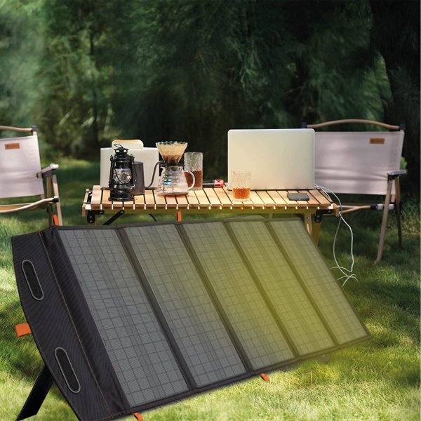 Portabel solpanel 100W | Vikbar | Ladda 3 enheter samtidigt Portabel solpanel 100W | Vikbar | Ladda 3 enheter samtidigt