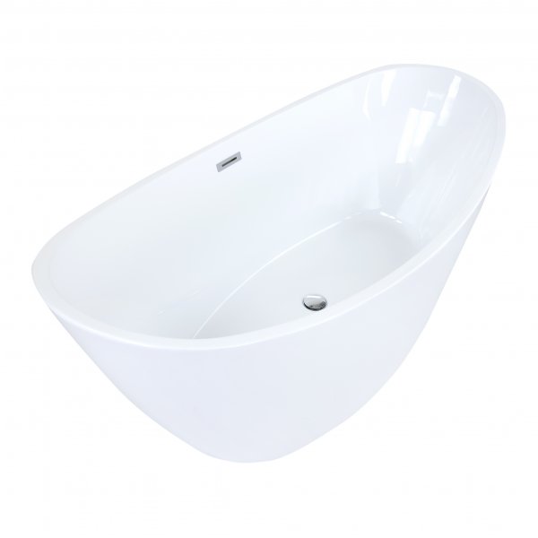 Fristende badkar 170cm | Lucite akryl | Runda former | A-35