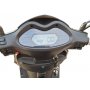 Elmoped 2000W | 72V 20Ah litiumbatteri | Upp till 45 km/h | Moped klass I | Rckvidd 50 km | Svart med rda detaljer