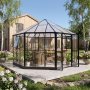 Gazebo 12,7m� | Stort premiumv�xthus| Stormgaranti | 4 mm s�kerhetsglas