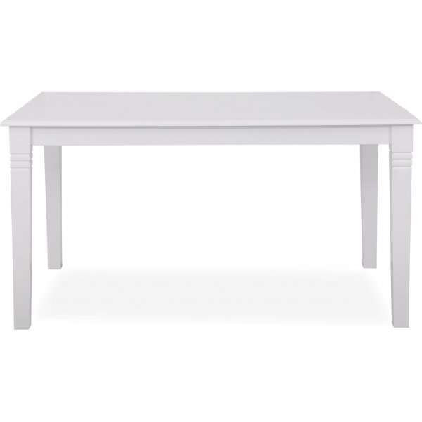 Nidingen matbord | Skandinaviskt tr�bord i vitlack med till�ggsskivor | 140�230 cm