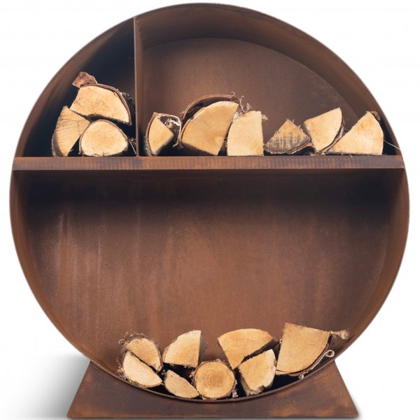 Vedställ 3mm cortenstål | Rund Vedställ 3mm cortenstål | Rund