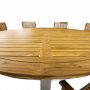 Stor rund trdgrdsgrupp i teak / rostfritt stl | Bord & 8 stolar