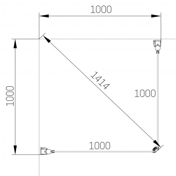 Duschhrna med raka drrar i 6mm skerhetsglas