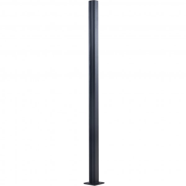 Hrnstolpe till glasrcke - 135 grader | Svart